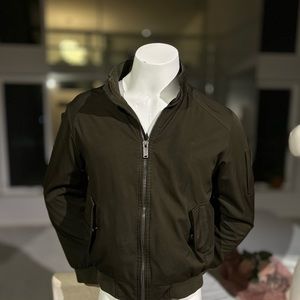 Calvin Klein Men's Zip-front Bomber Jacket In Olive